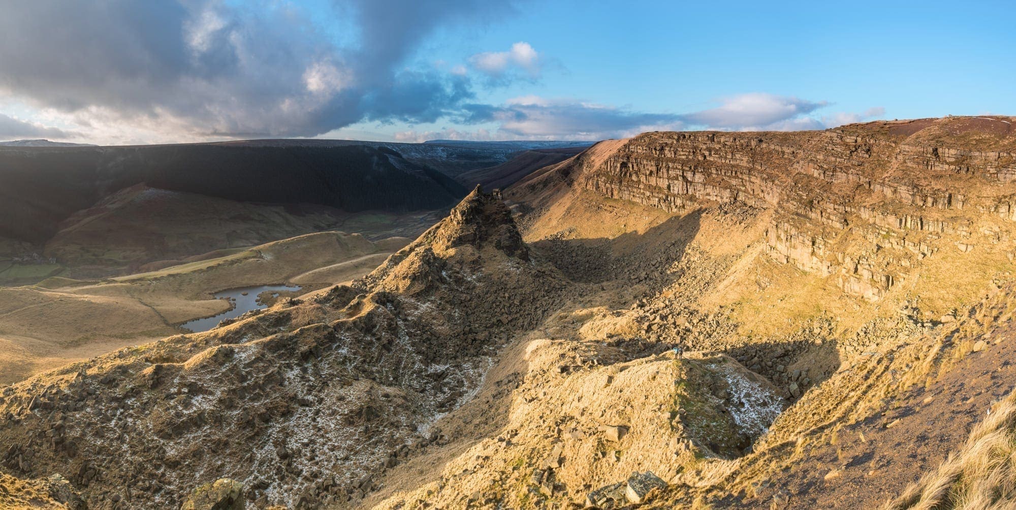 Alport Castles Sunset Panoramic - Peak District Photography