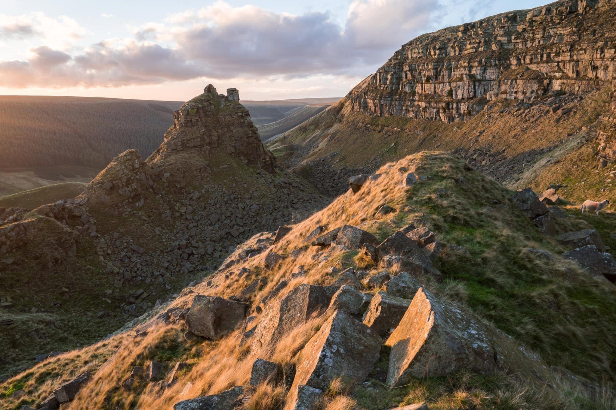 Alport Castles Sunset - Peak District Photography