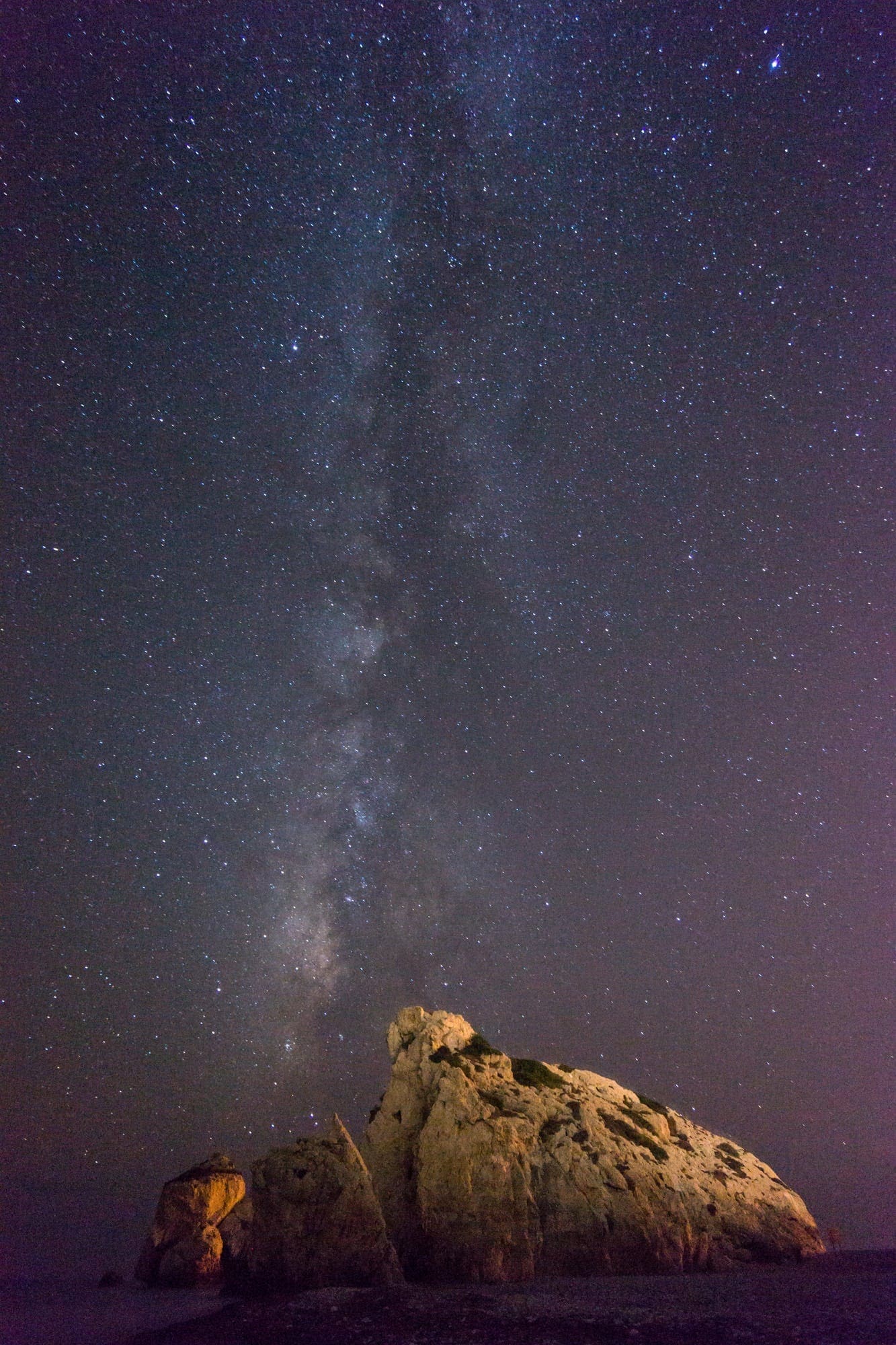 Aphrodites Rock Milky Way Portrait - Cyprus Photography