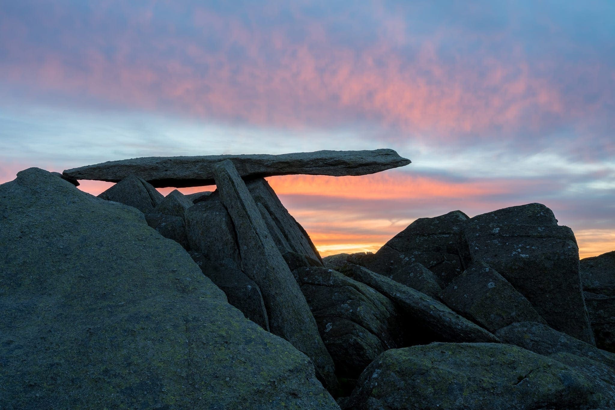 Cantilever Stone Sunrise - Snowdonia Landscape Photography