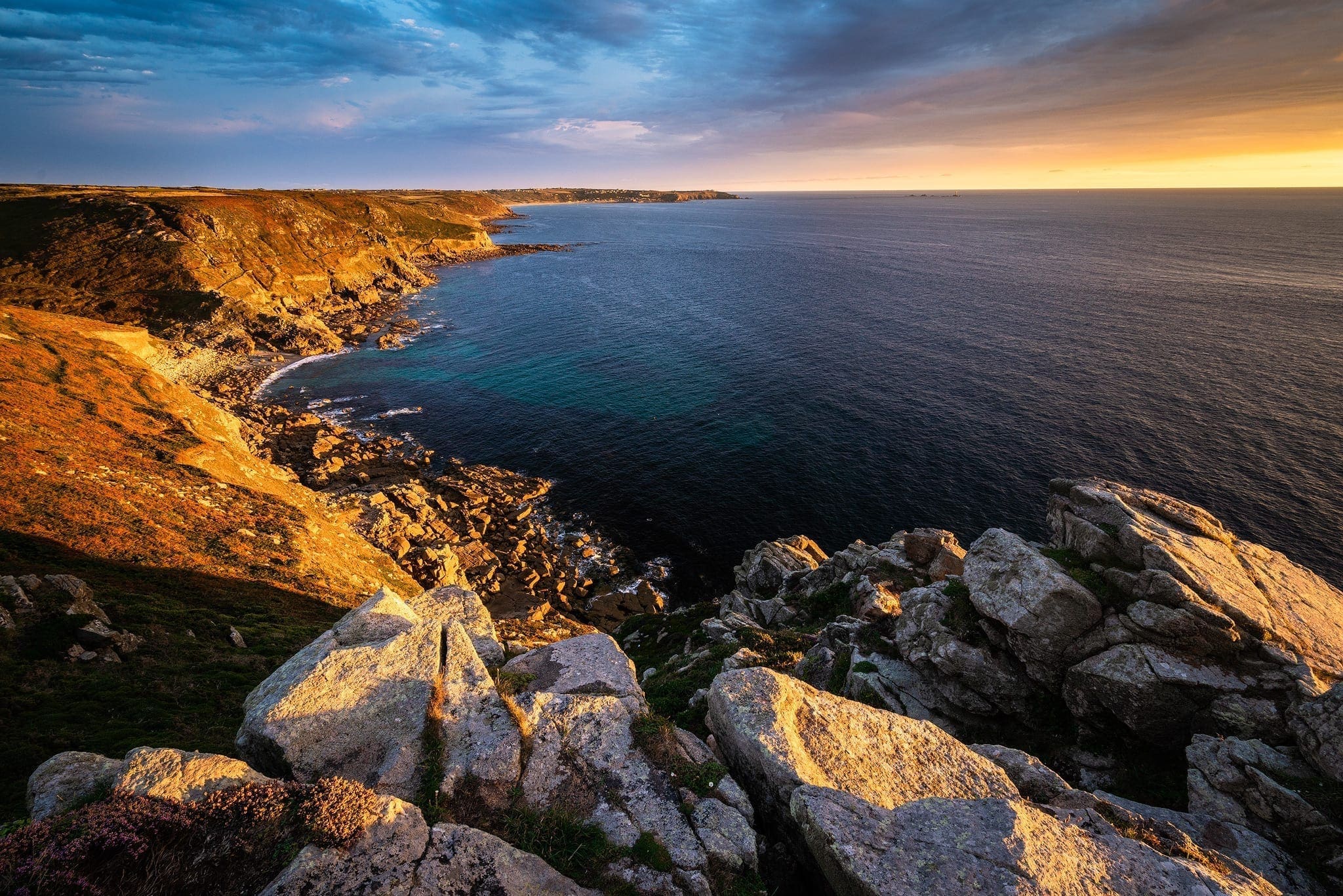 Cape Cornwall to Lands End Sunset – Cornwall Landscape Photograpraphy