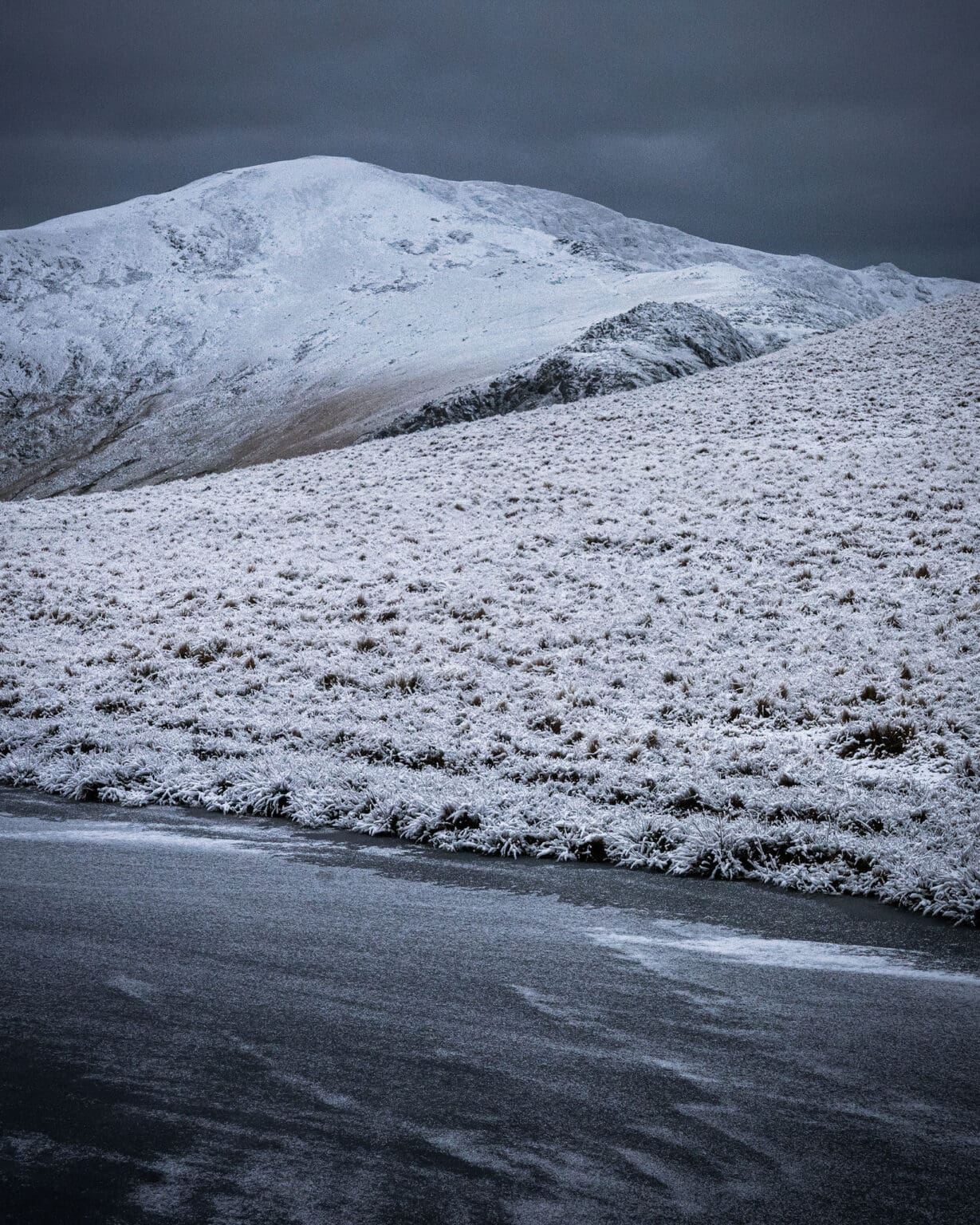 Carnedd Llewelyn from Pen Yr Heigl Du in Winter - Snowdonia Landscape Photography