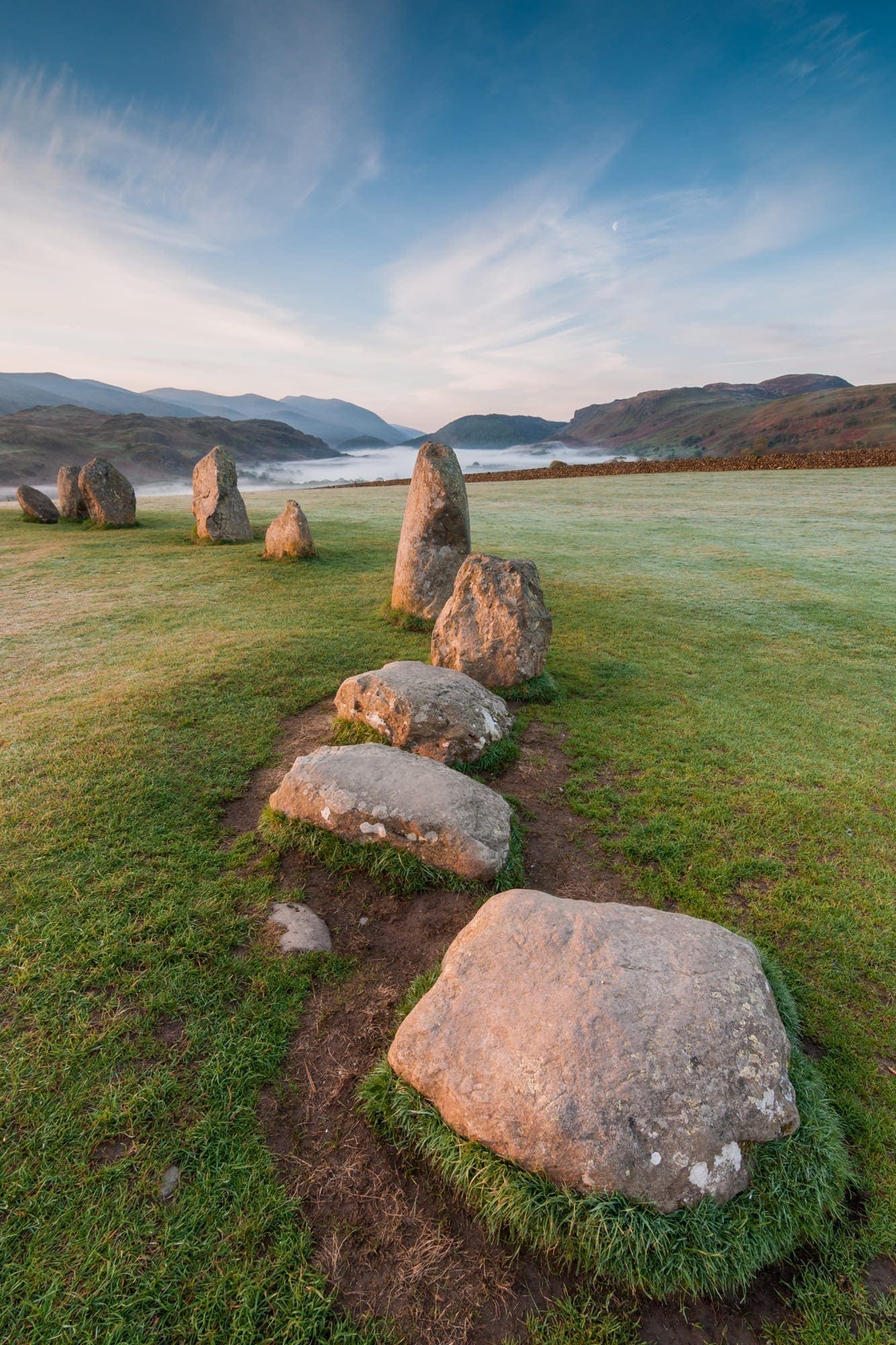 Castlerigg Stone Circle Sunrise Mist - Lake District Photography