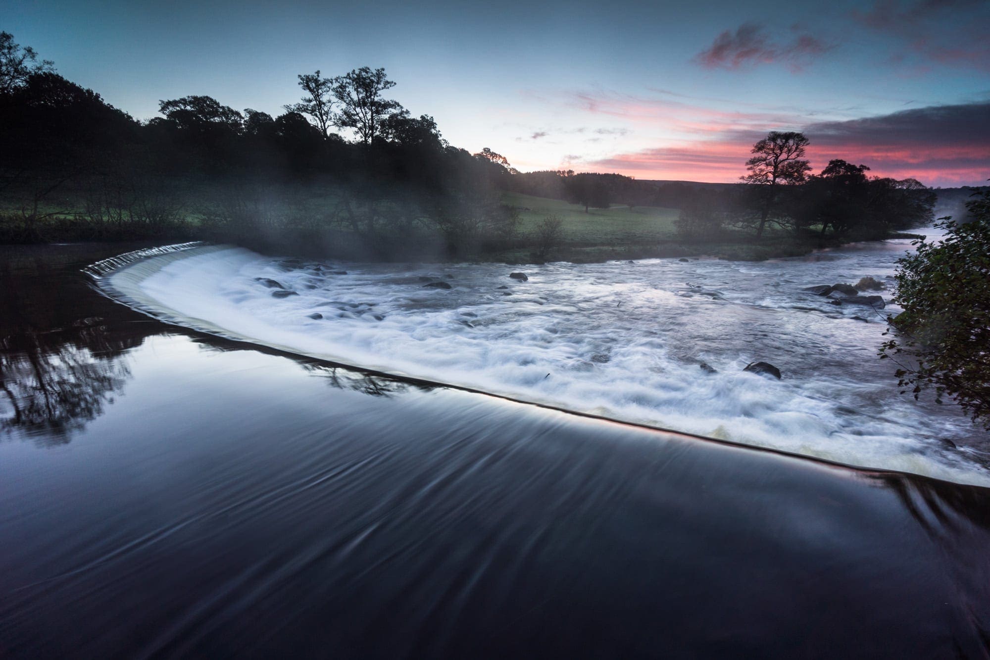 Chatsworth Weir Sunrise - Peak District Photography