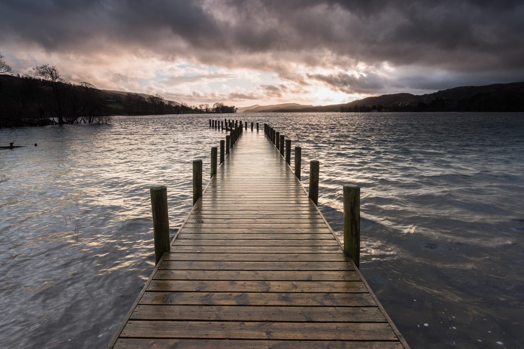 Coniston Jetty Storms - Lake District Photography