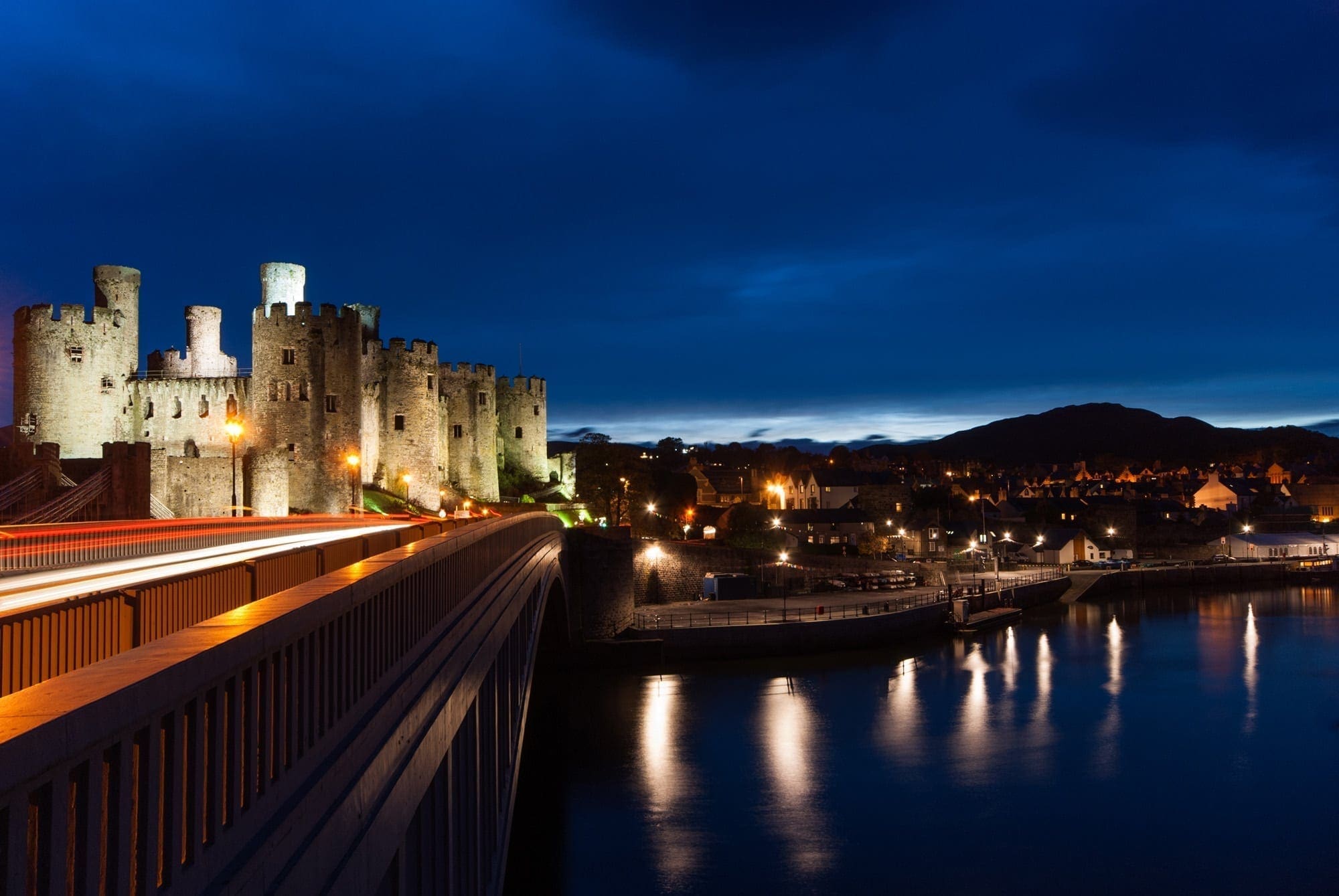 Conwy Castle Light Trails - Wales Photography