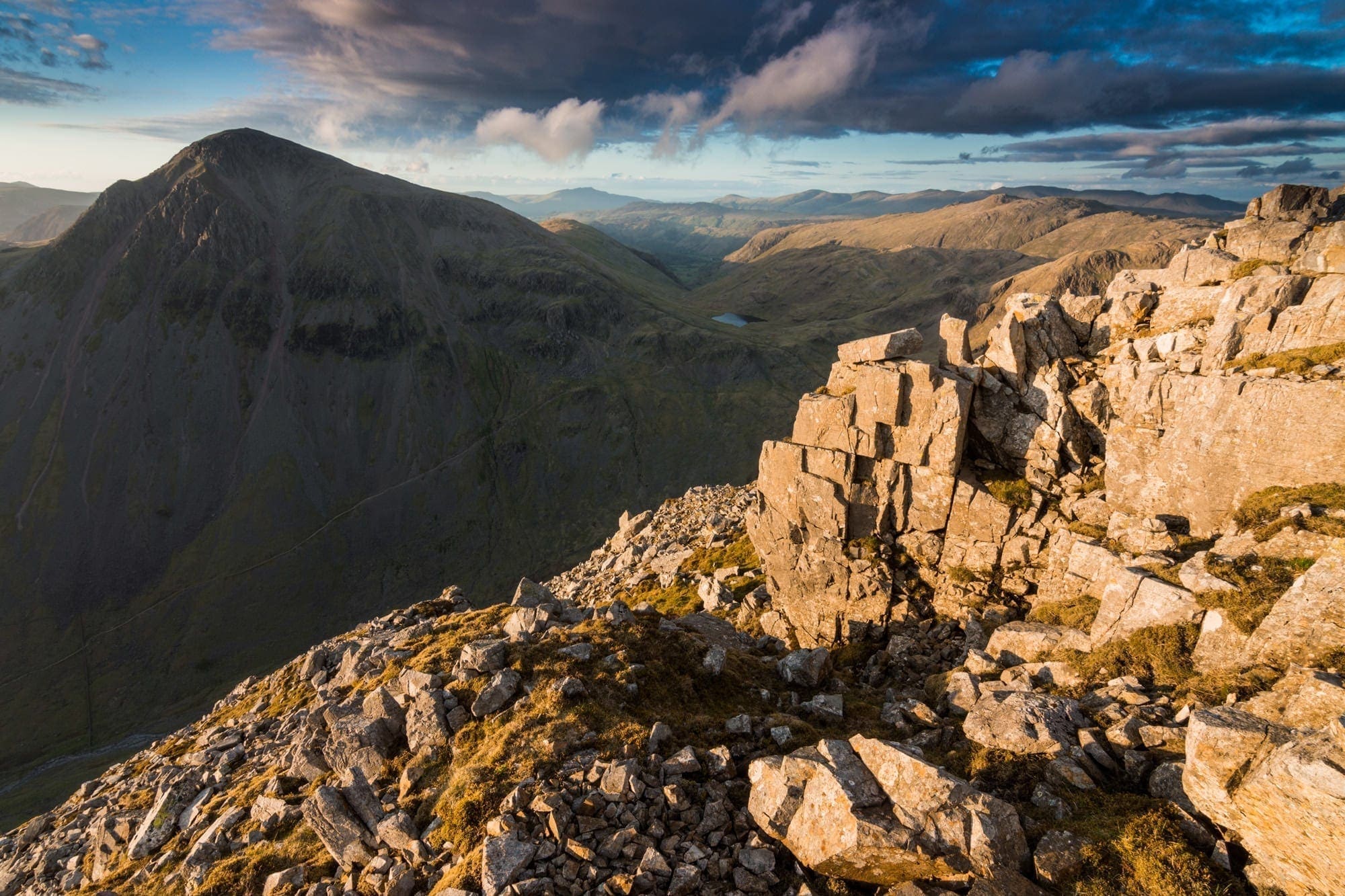 Great Gable from Lingmell at Sunset - Lake District Photography