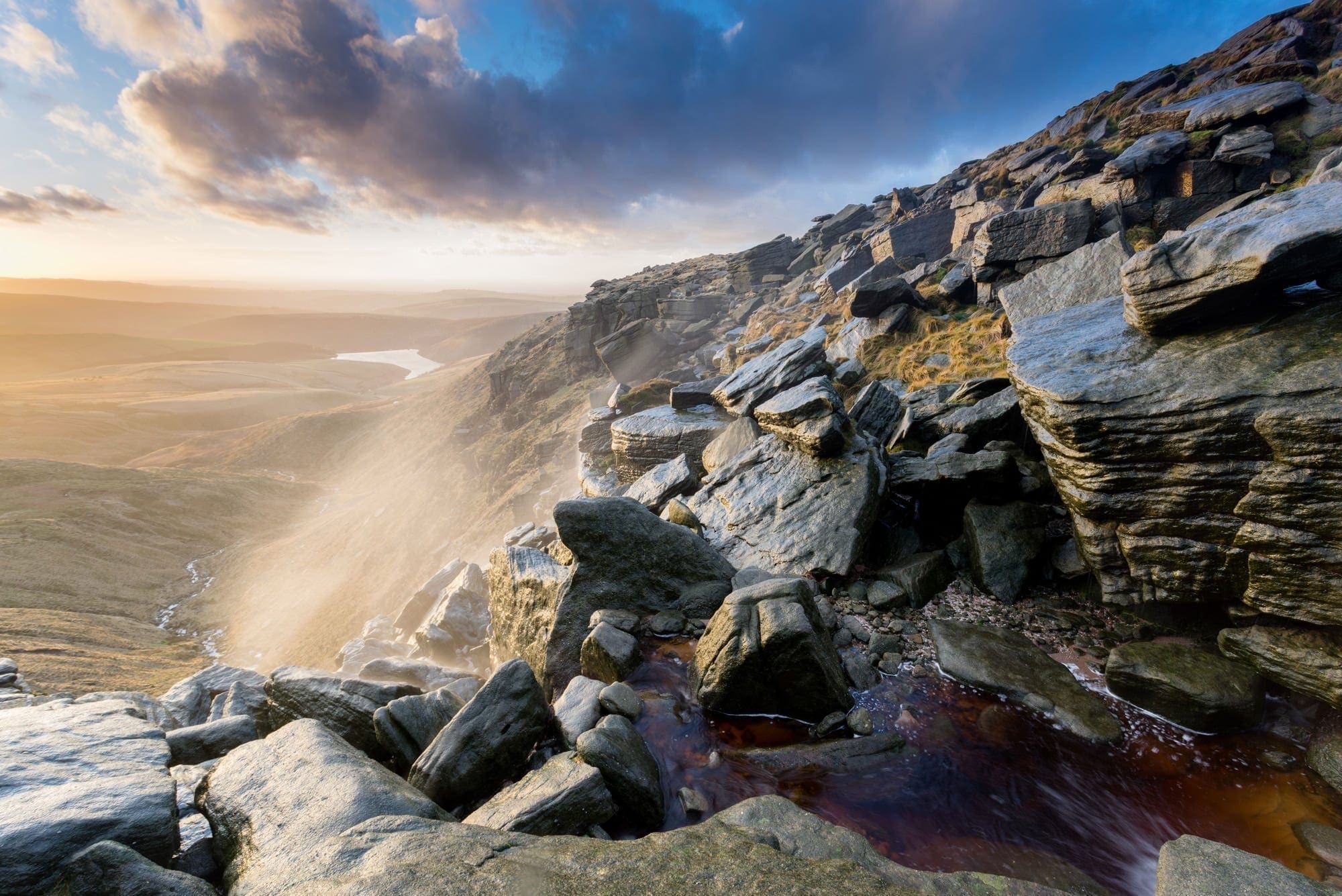 Kinder Downfall Sunset - Peak District Photography