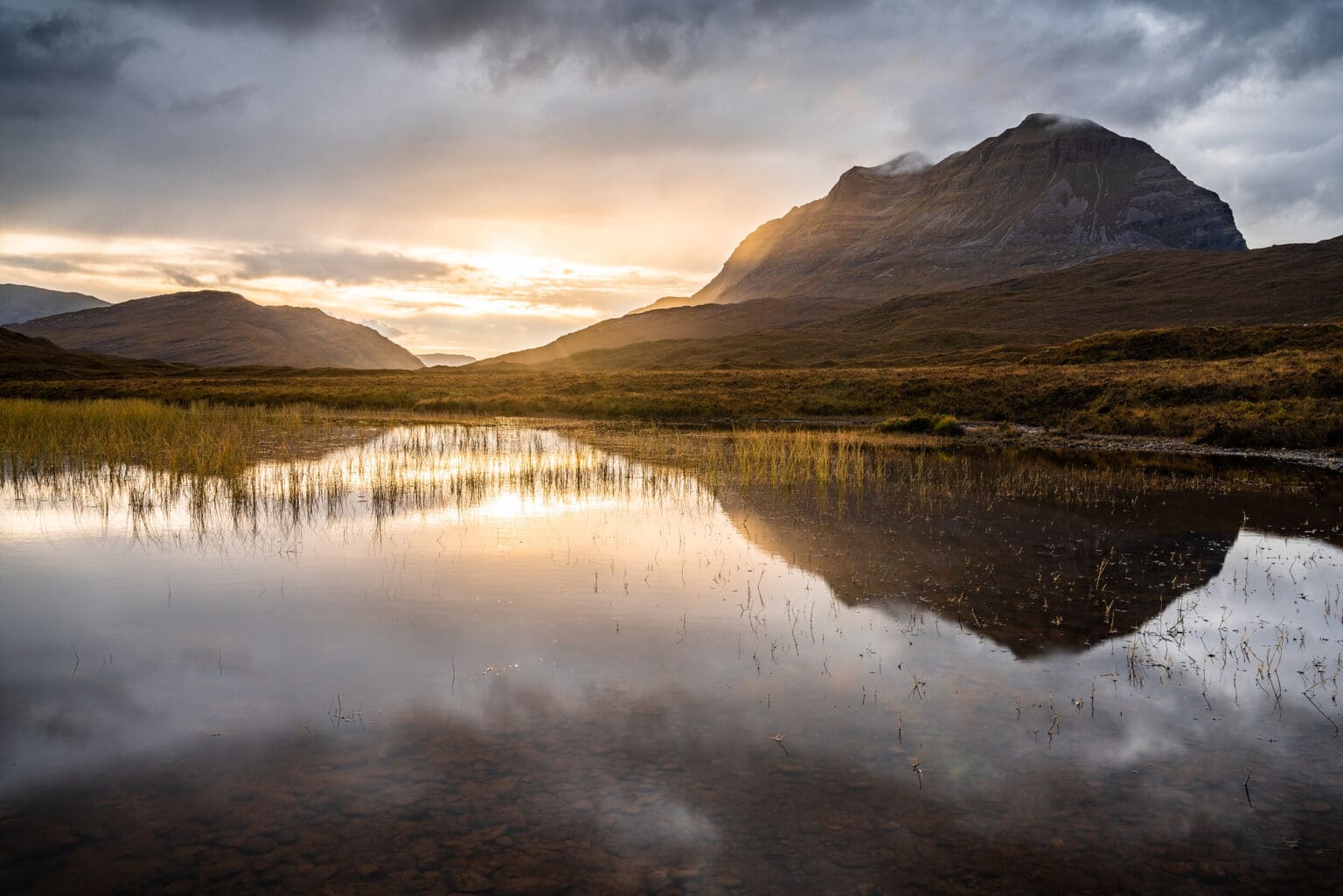 Loch Bharranch and Liathach Sunset – Torridon - Scotland Photography