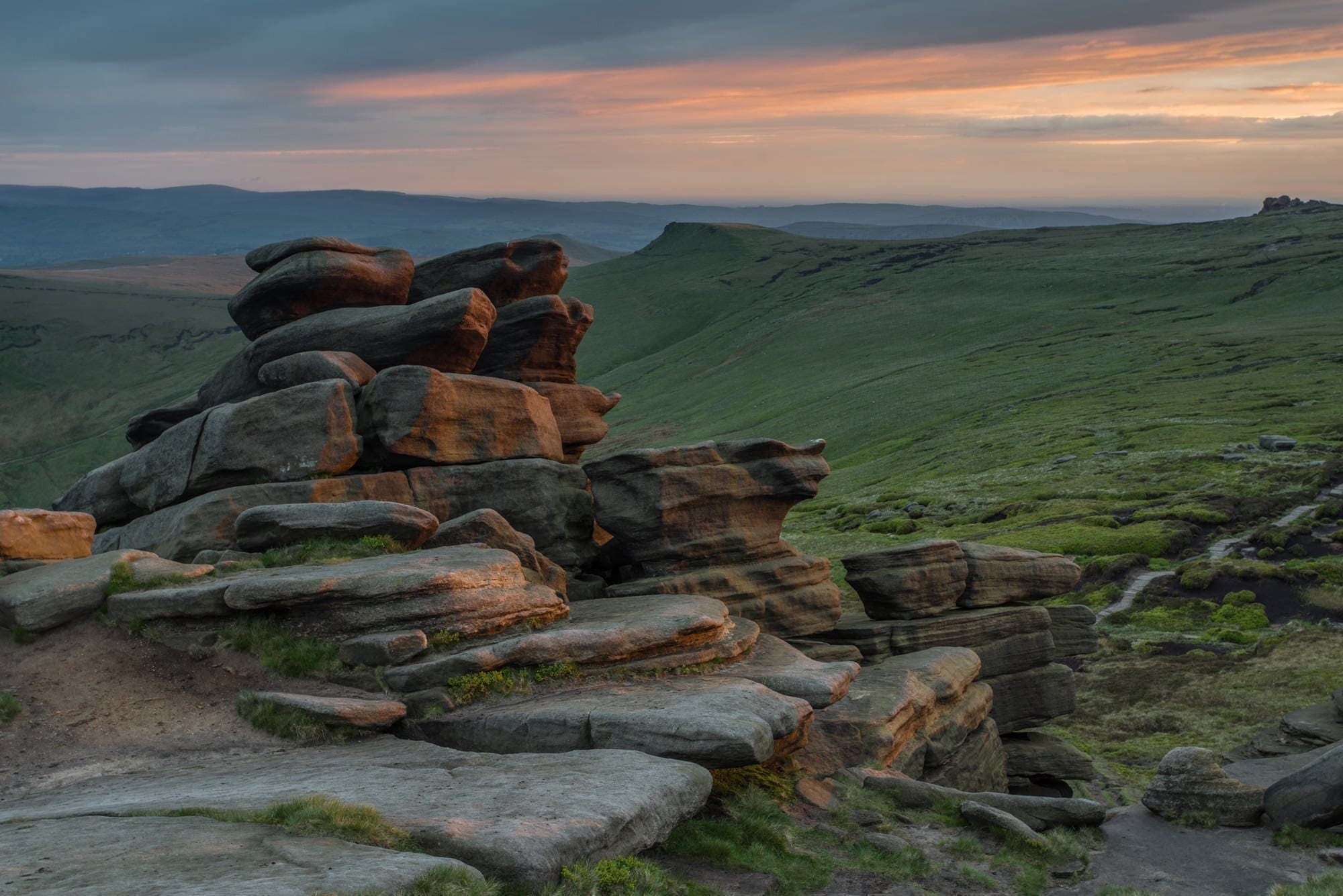 Pym Chair Sunset - Kinder Scout Photography Workshop