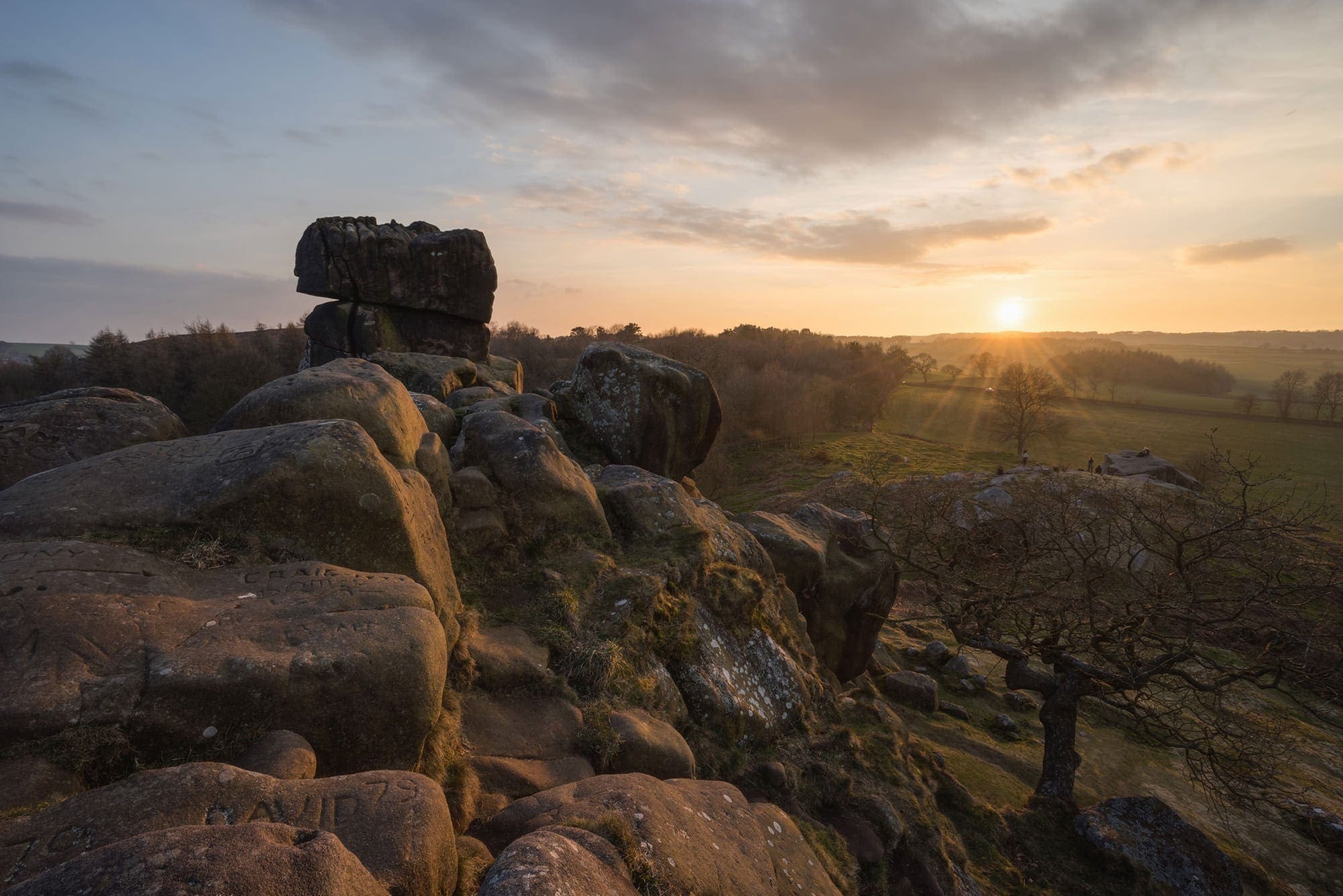 Robin Hoods Stride Sunset - Peak District Photography