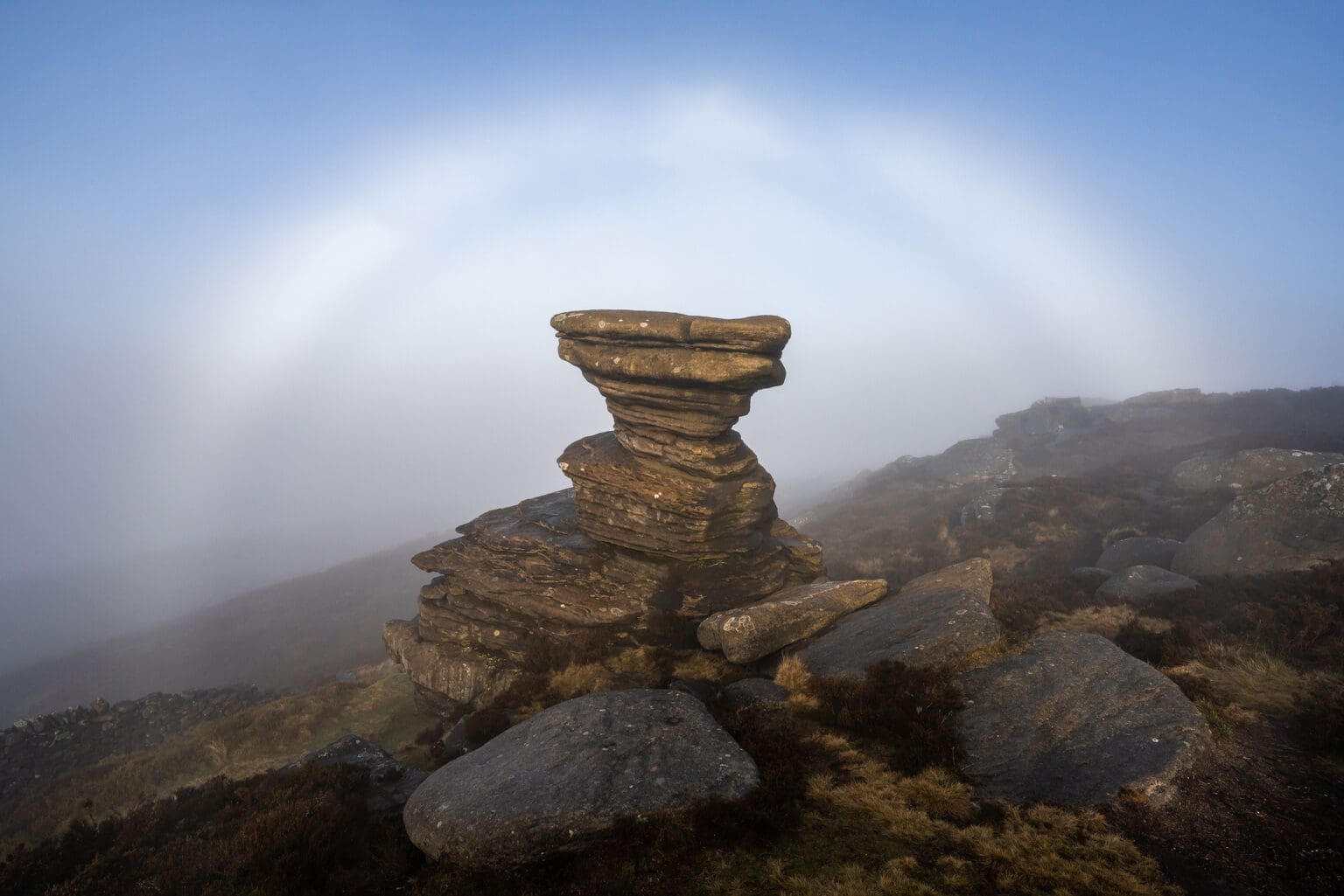 Salt Cellar Fog Bow – Derwent Edge – Peak District Photography