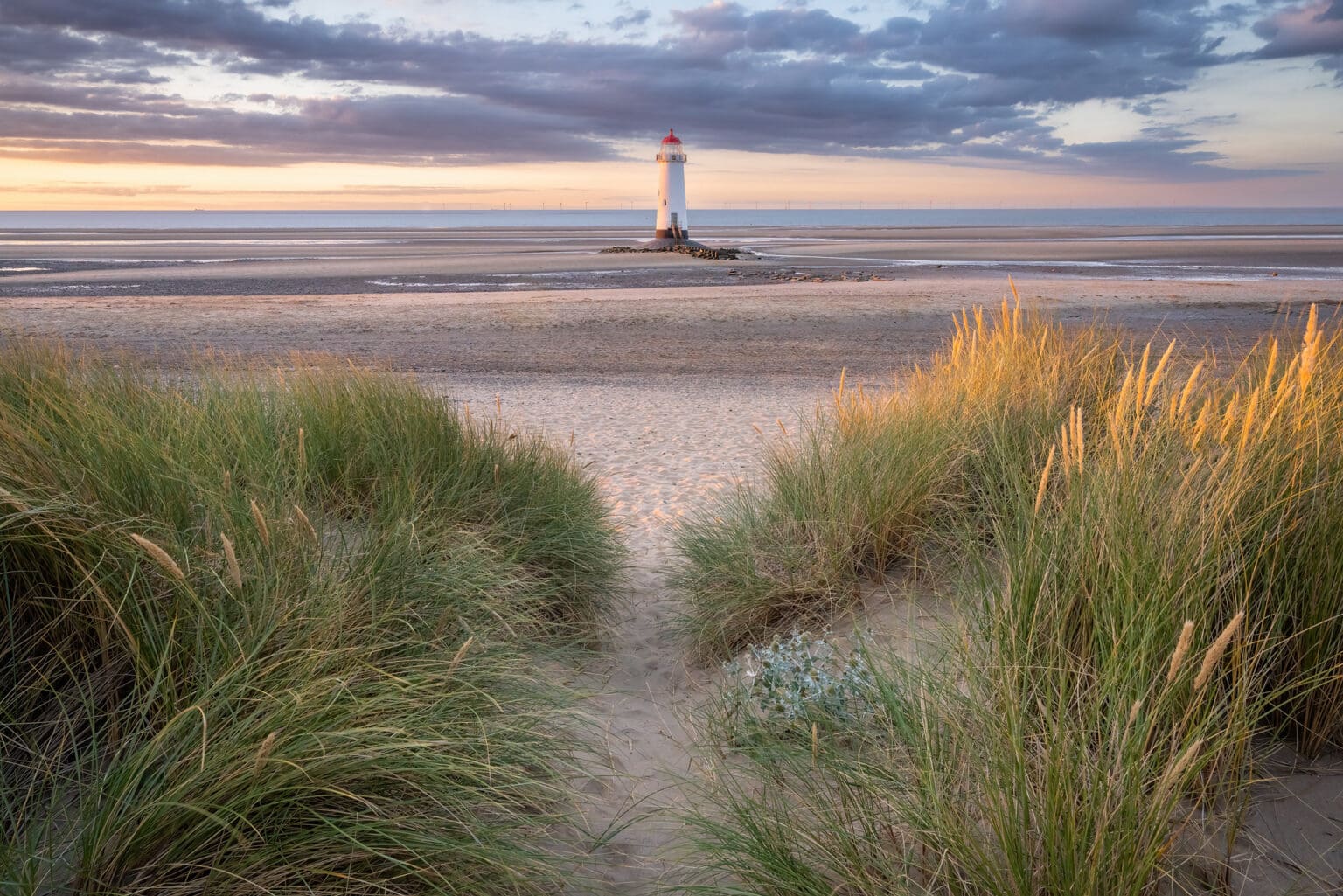 Talacre Lighthouse Dunes Sunset – Wales Landscape Photography