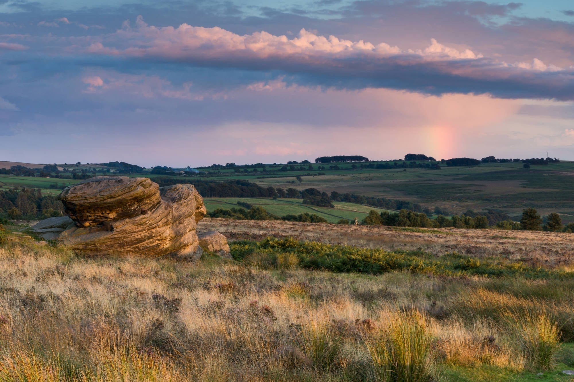 Three Ships Sunset Birchen Edge - Gritstone Edges Peak District Photography Workshop