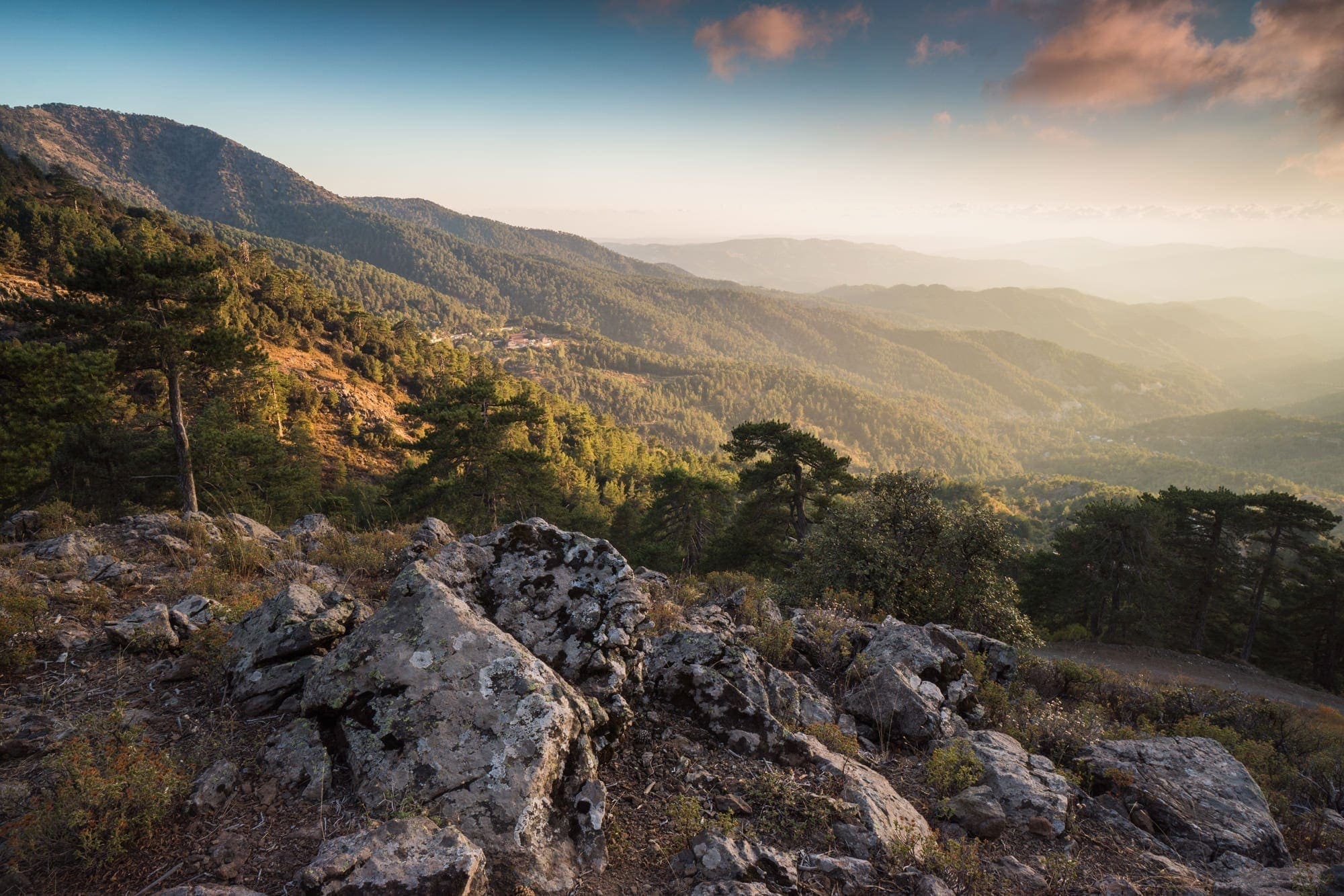 Troodos Mountains Sunset - Cyprus Photography