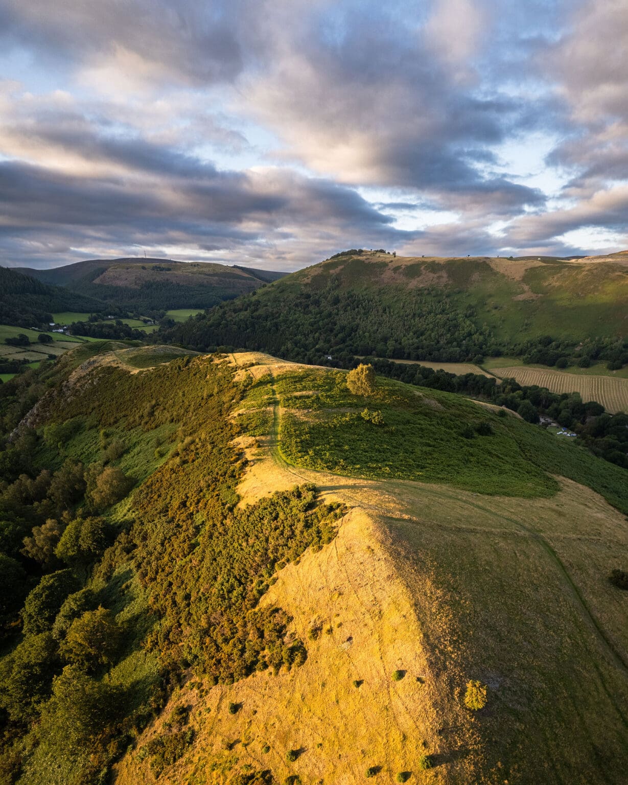 Velvet Hill Aerial - Llangollen Landscape Photography