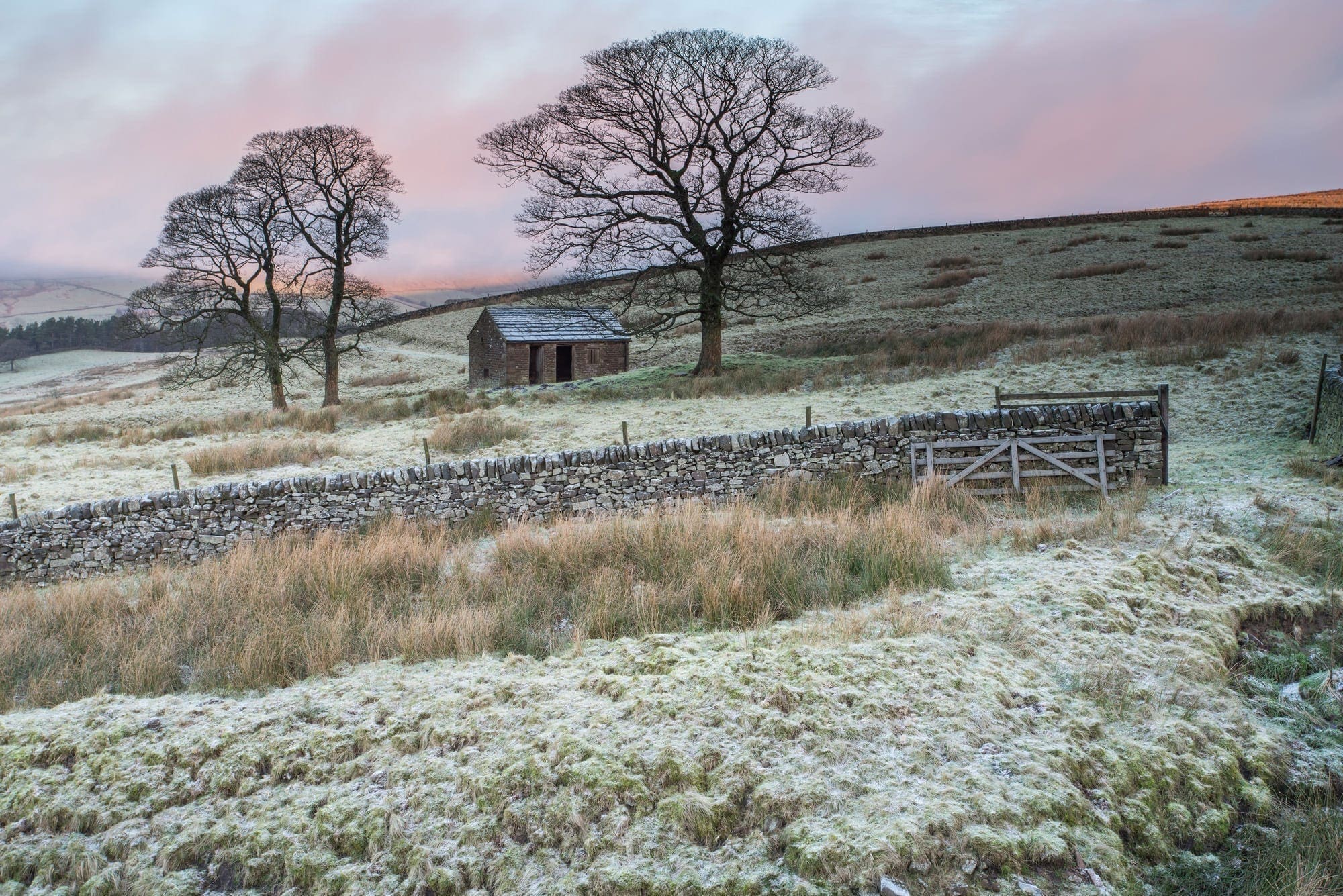 Wildboarclough Barn and Shutlingsloe Sunrise - Peak District Photography