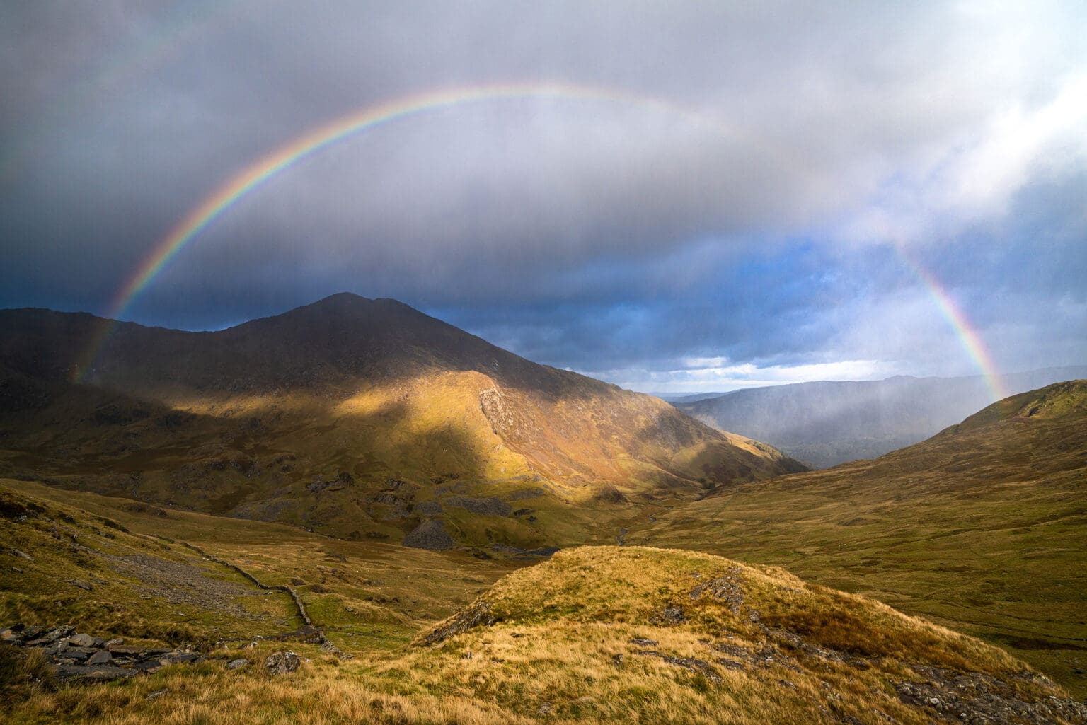 Y Llliwedd Rainbow – Snowdonia Landscape Photography