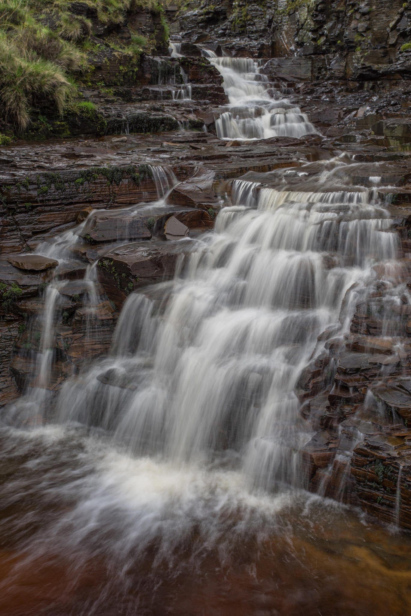 Grindsbrook Clough Waterfall - Kinder Scout Photography Workshop