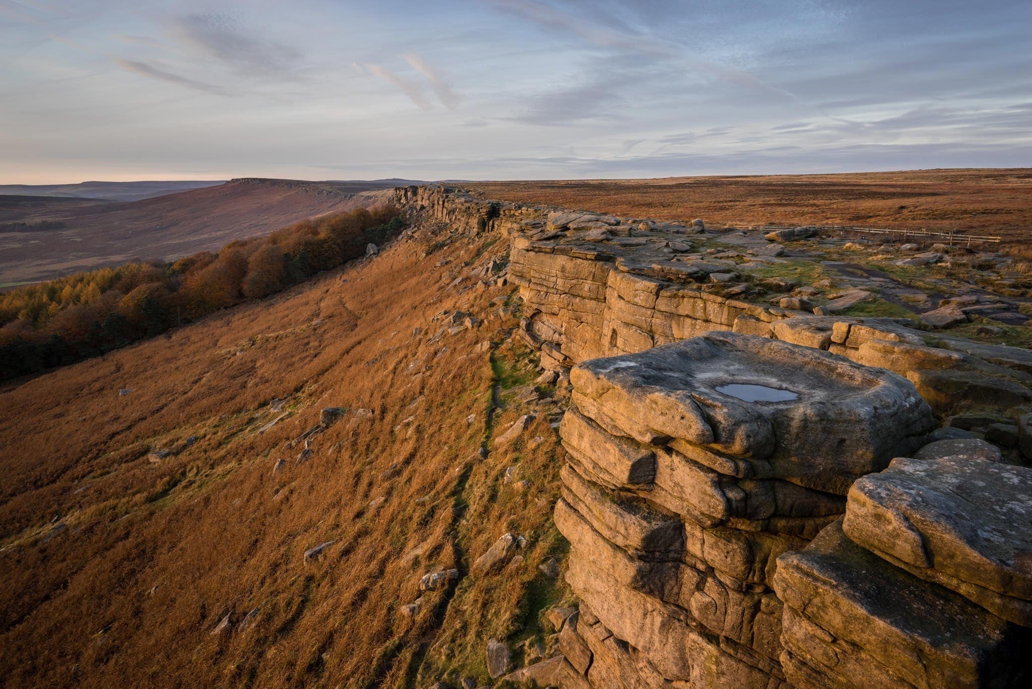 Stanage Edge Sunset - Gritstone Edges Peak District Photography Workshop