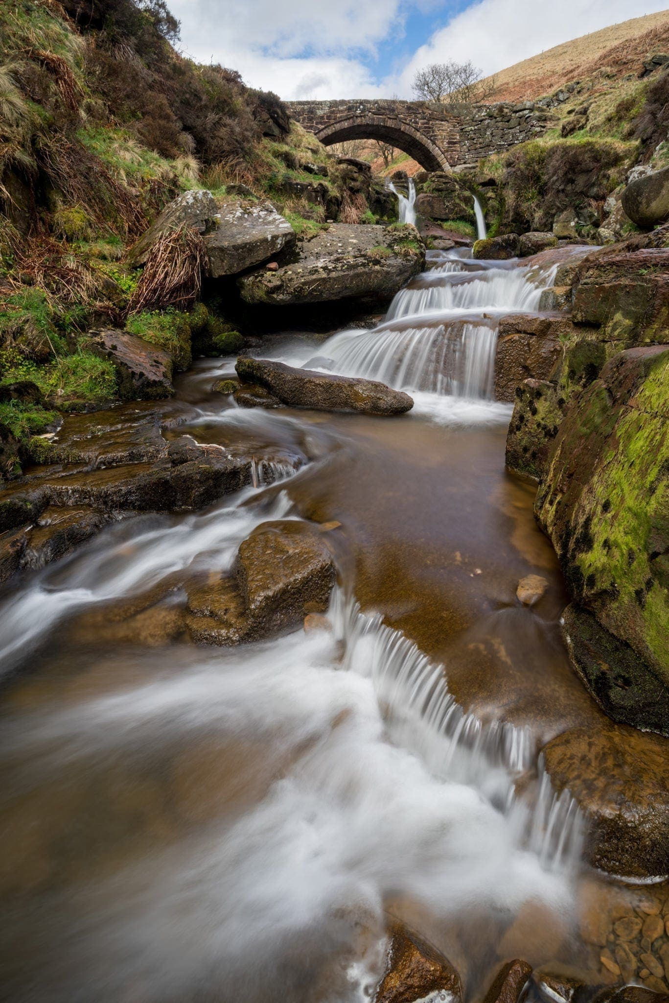 Three Shires Head Portrait Waterfall - Summer Solstice Peak District Photography Workshop