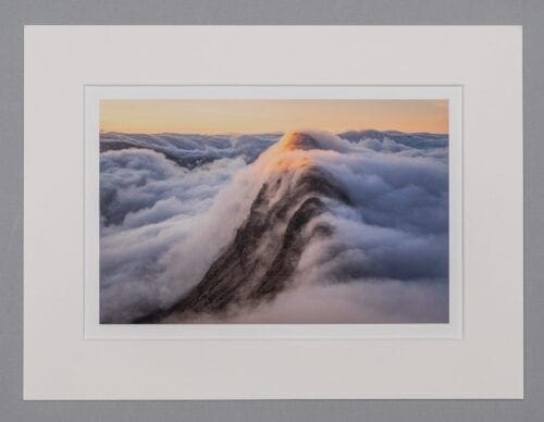 Snow White Scotland Assynt Suilven Mounted Print