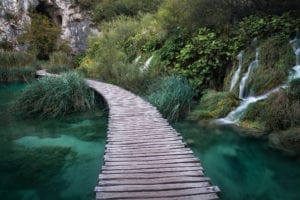 Plitvice Waterfalls Boardwalk - Croatia Photography