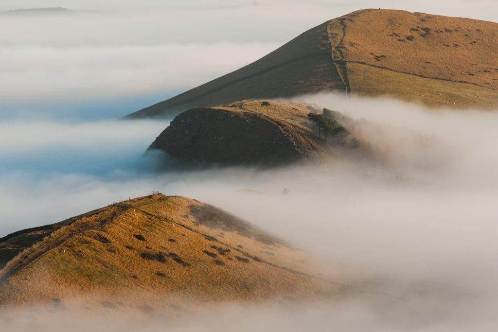 The Great Ridge Under a sea of Fog during an Autumn Inversion - Mam Tor Photography Location Guide