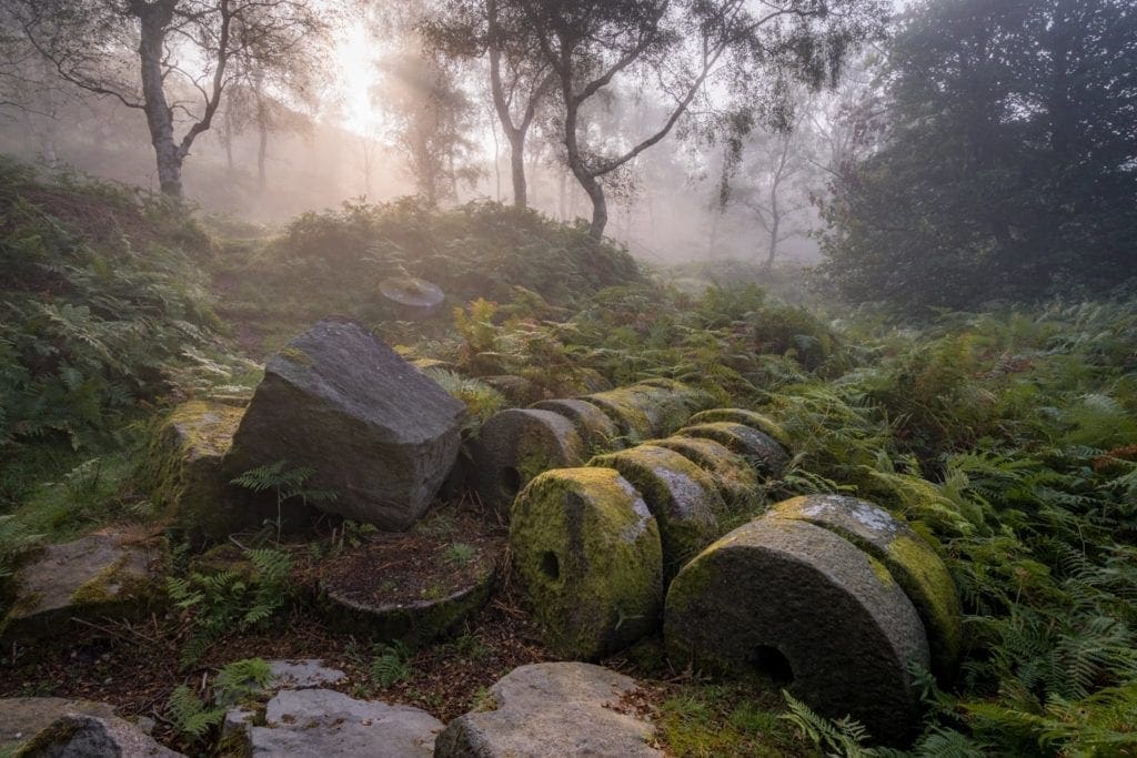 Bole Hill (Bolehill) Millstones in the Mist - Peak District Photography