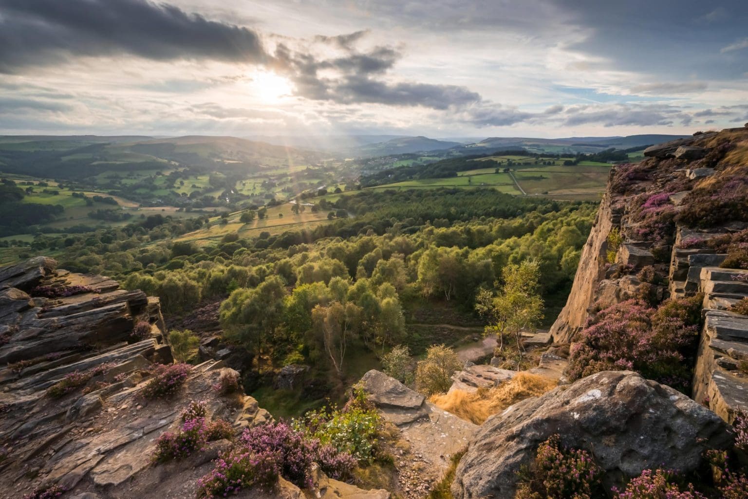 Millstone Edge Sunset - Peak District Photography