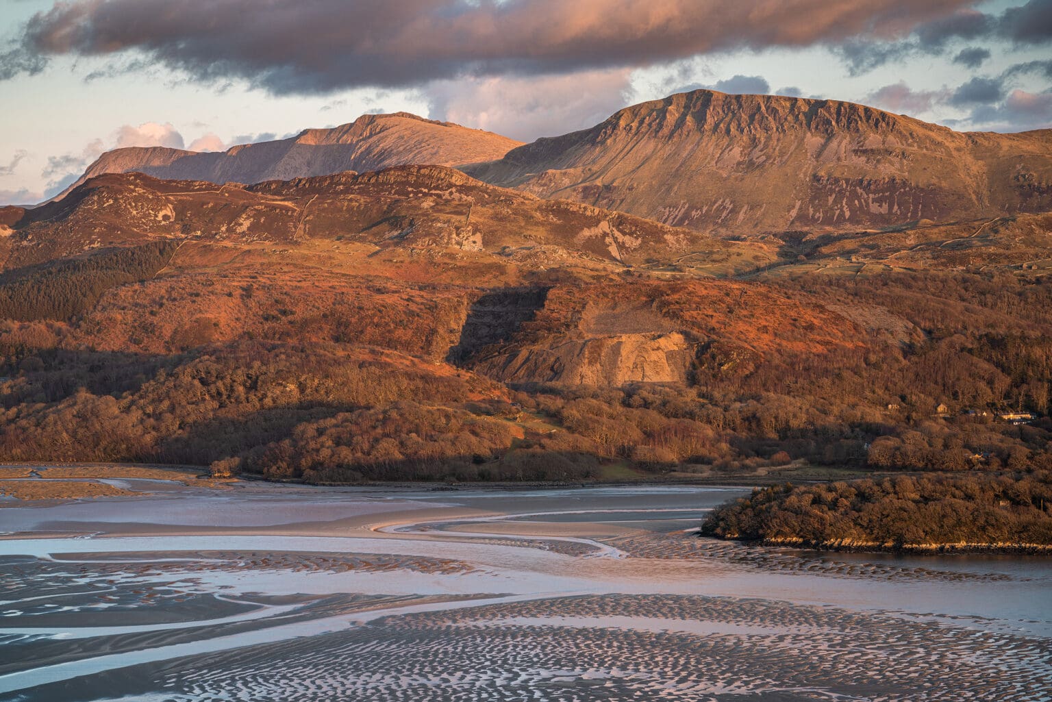 Afon Mawddach to Cadair Idris Sunset - Snowdonia Phootography