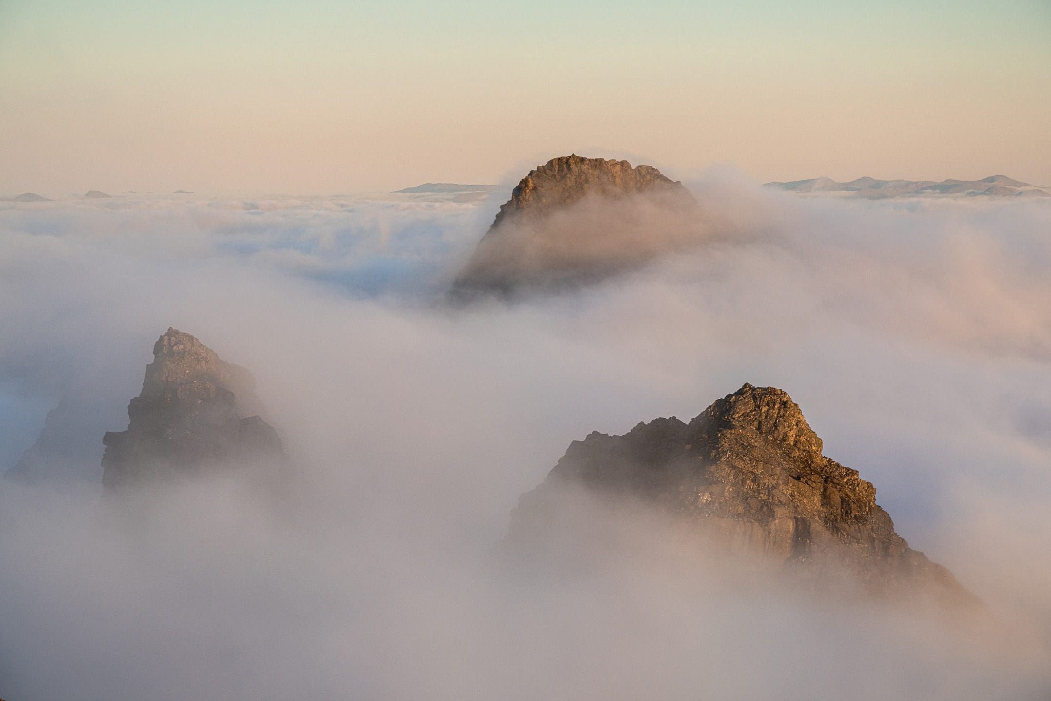 Bruach Na Frithe to Am Bastier and Sgurr Nan Gillean at sunset - Isle of Skye - Scotland