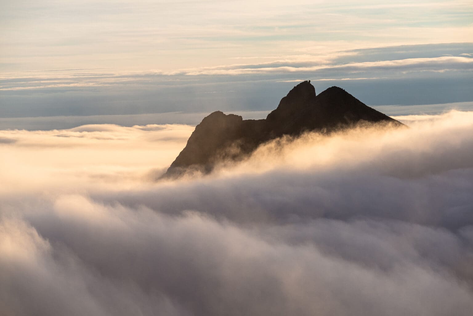 Sgurr Dearg and the In Pinn Cloud Inversion - Black Cuillin - Isle of Skye - Scotland Photography