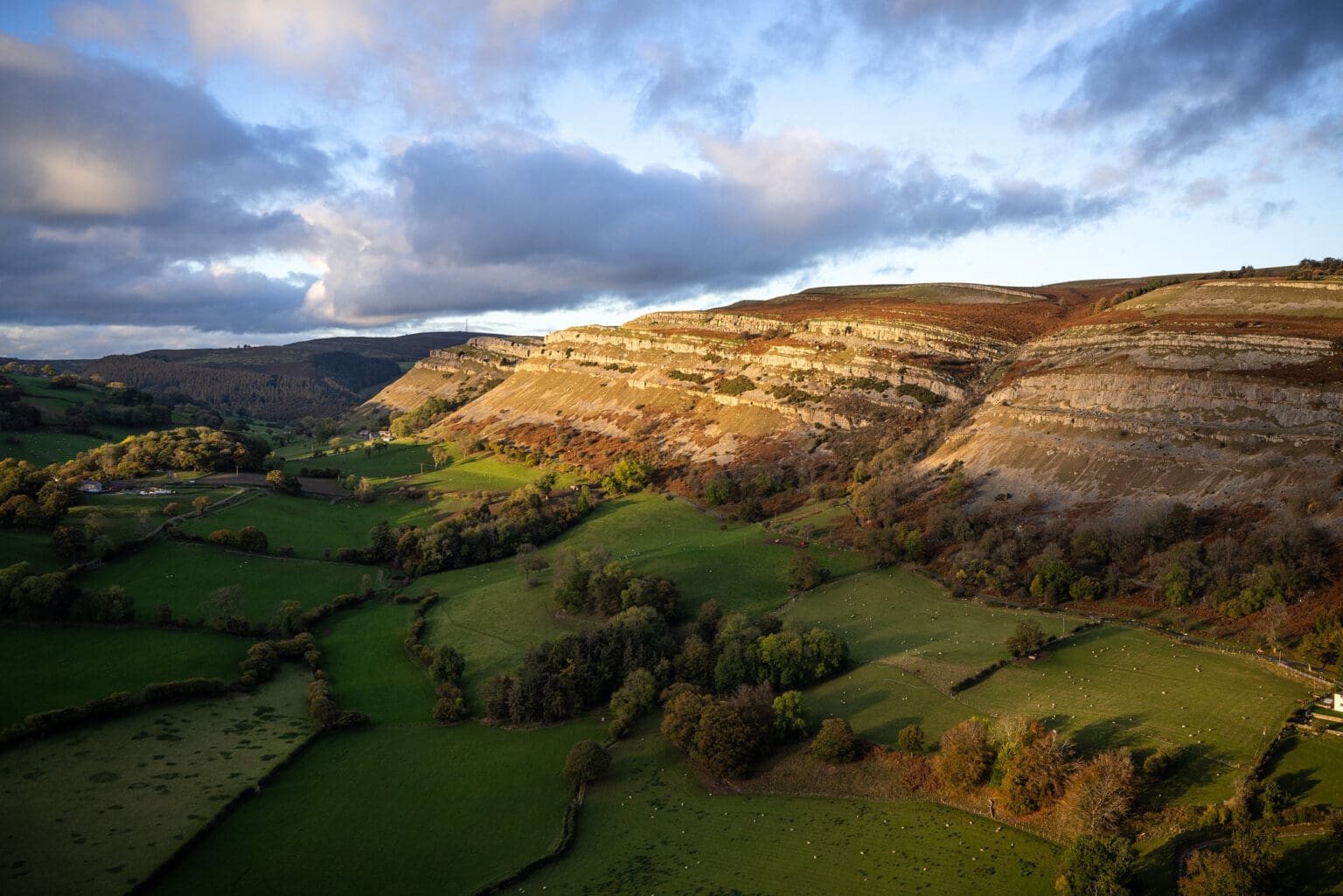 Trevor Rocks and Eglwseg Mountain from Castell Dinas Bran - Llangollen - Wales Landscape Photography