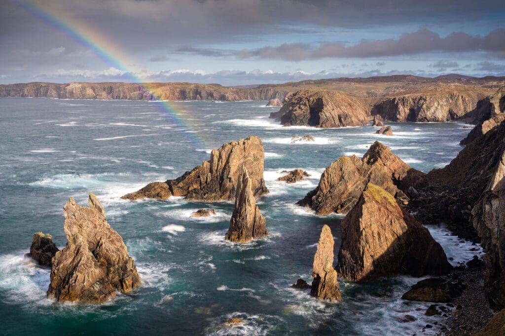 Mangersta Sea Stacks Rainbow - Isle of Harris Photography Workshop - Scotland Photogr