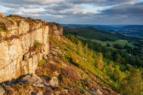 Curbar Edge Three Cliffs Sunset Heather - Peak District Residential Photography Workshop