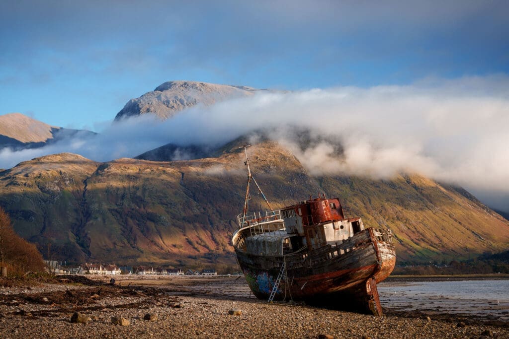 Corpach Boat and Ben Nevis at Sunset - Scotland Landscape Photography Corpach Boat and Ben Nevis at Sunset - Scotland Landscape Photography