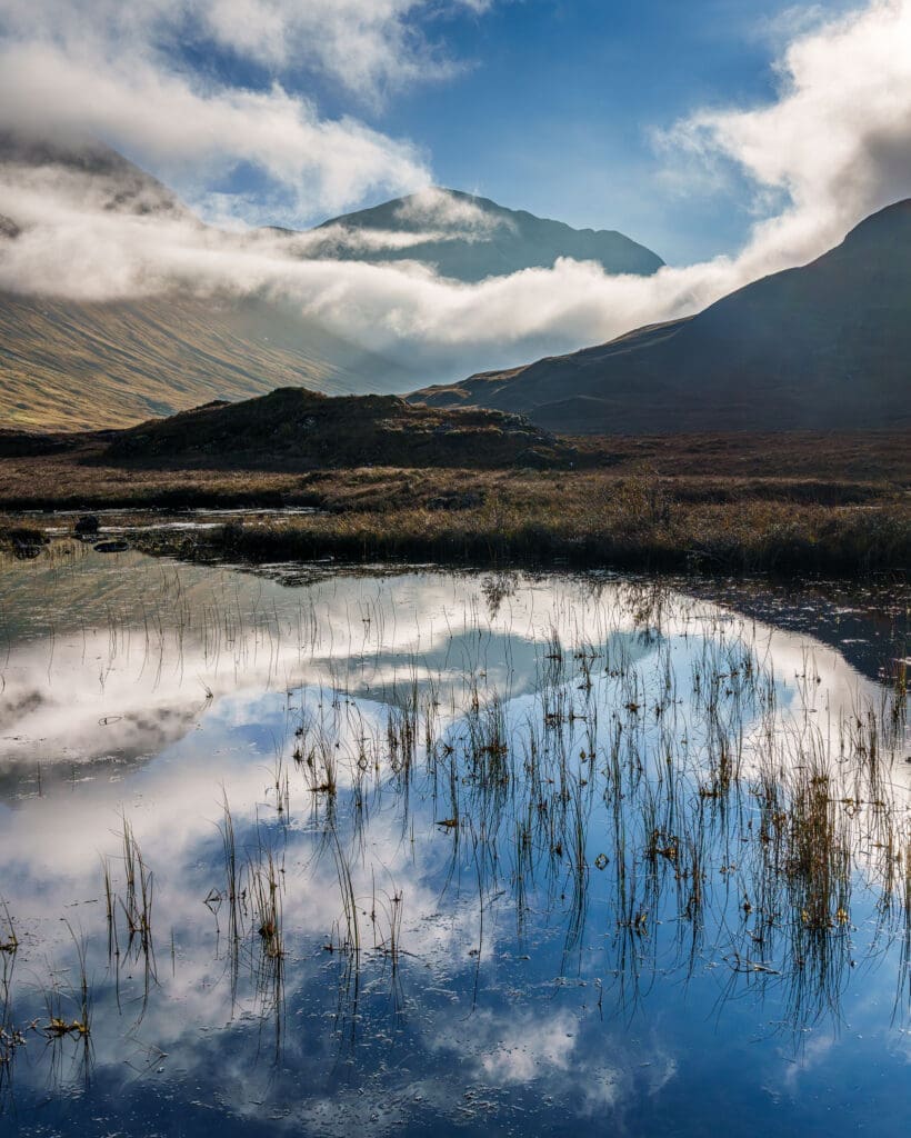 Lochan na Fola and Buachaille Etive Mor Portrait - Scotland Landscape Photoghraphy Lochan na Fola and Buachaille Etive Mor Portrait - Glencoe Landscape Photography Workshop